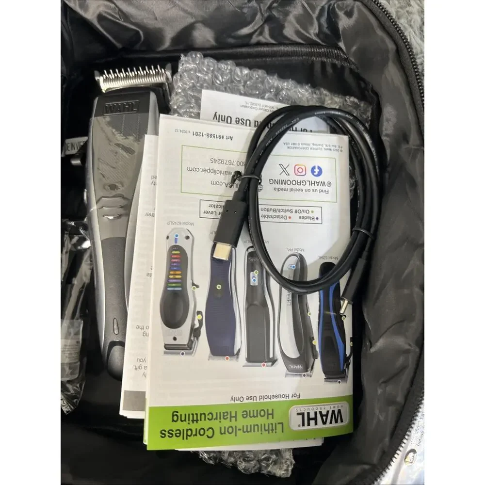 Wahl Li-Ion Max Rechargeable Cordless Haircutting & Touch Up Clippers Kit